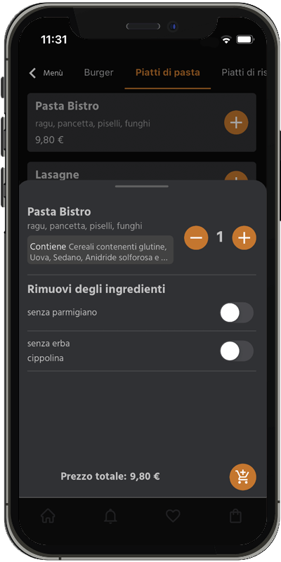 Ordinazione di un articolo